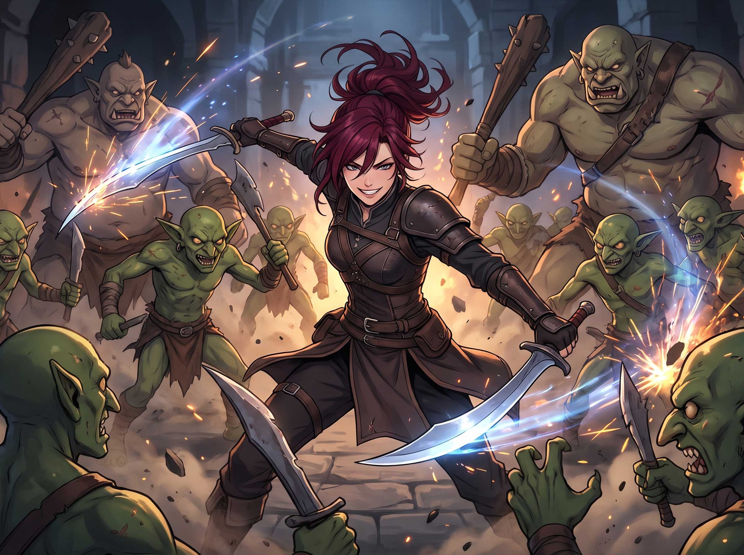 A Solo Hero Facing Down A Monster Horde